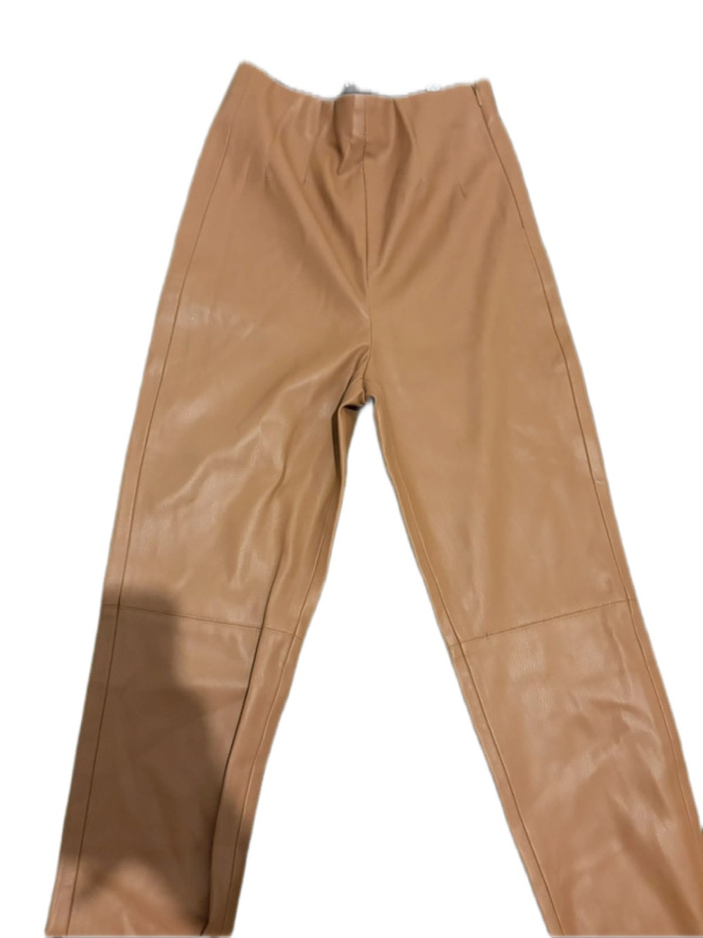 Zara Faux Leather Skirt — Tan